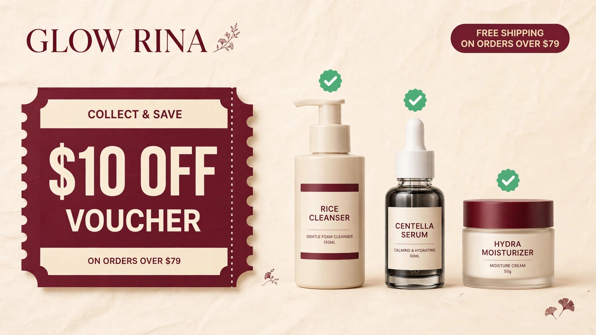 Glow Rina $10 Voucher