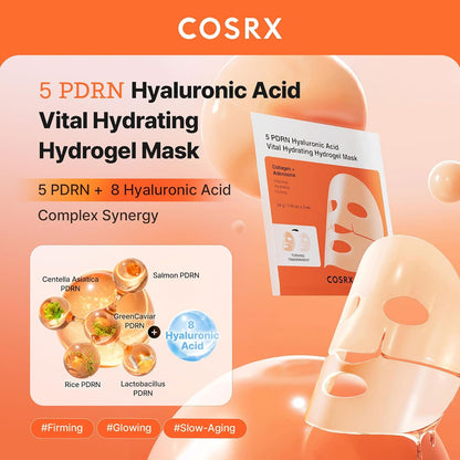 Cosrx 5 PDRN Hyaluronic Acid Vital Hydrating Hydrogel Mask (Single Sheet)