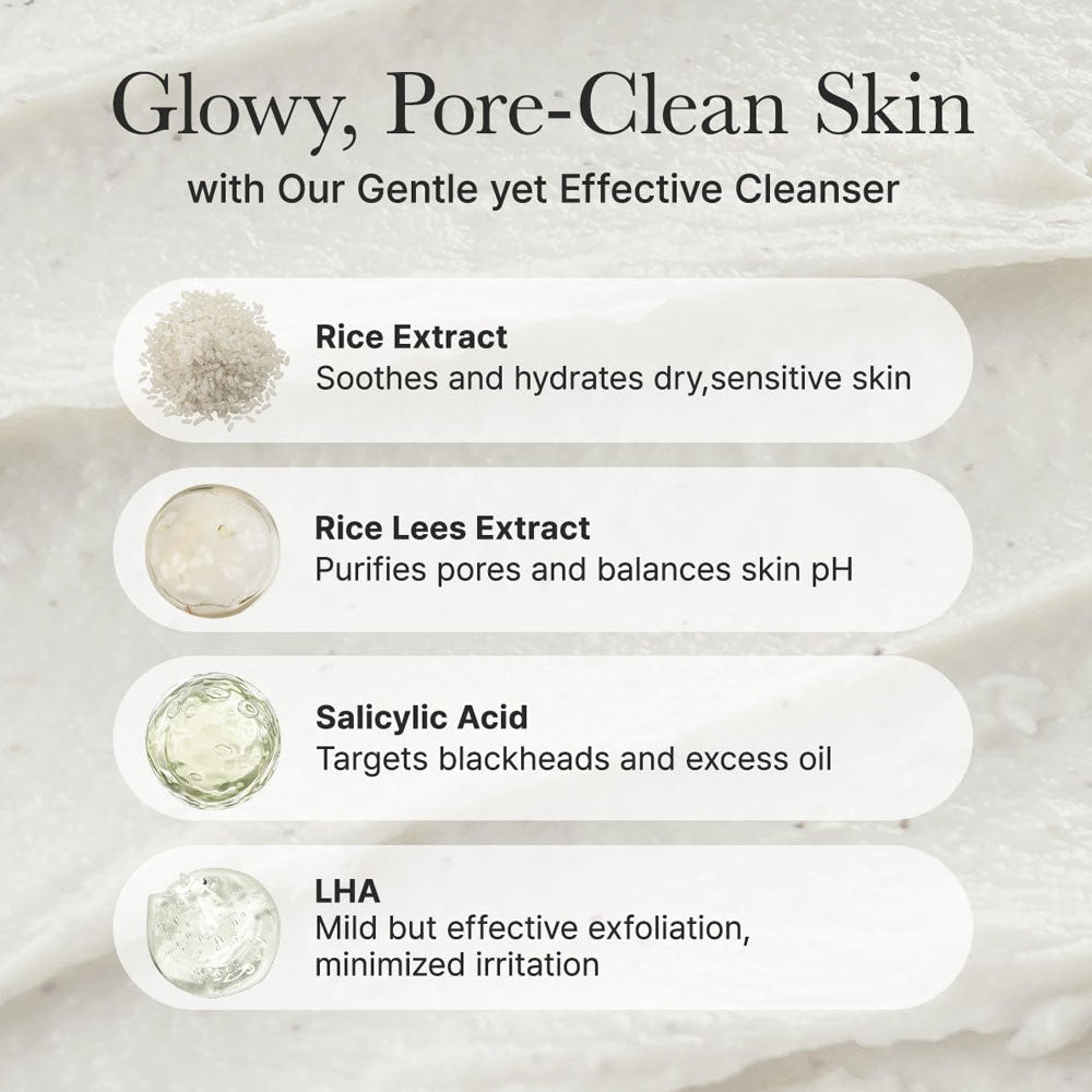 Arencia Rice + LHA Pore Control Rice Cake Cleanser 150g