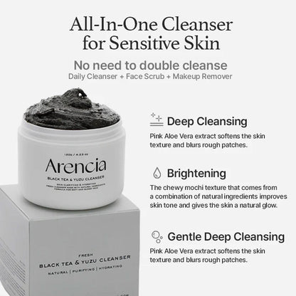 Arencia Black Tea & Yuzu Cleanser 120g
