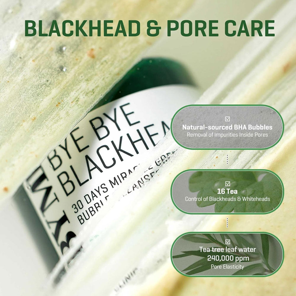 SOME BY MI Bye Bye Blackhead 30 Days Miracle Green Tea Tox Bubble Cleanser 120g