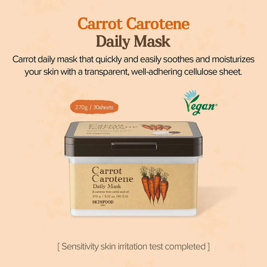 SKINFOOD Carrot Carotene Daily Mask - 30 Sheets
