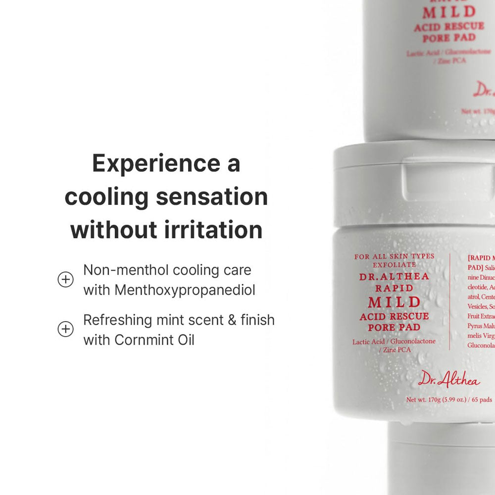Dr. Althea Rapid Mild Acid Rescue Pore Pad - 65 Pads