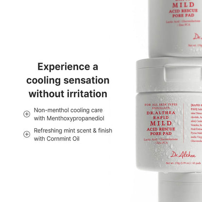 Dr. Althea Rapid Mild Acid Rescue Pore Pad - 65 Pads