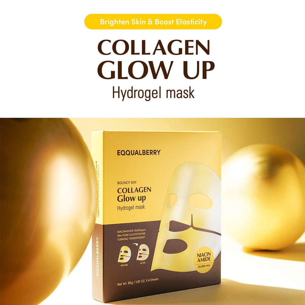 EQQUALBERRY Collagen Glow up Hydrogel Mask (Single Sheet)