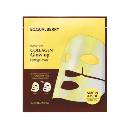 EQQUALBERRY Collagen Glow up Hydrogel Mask (Single Sheet)