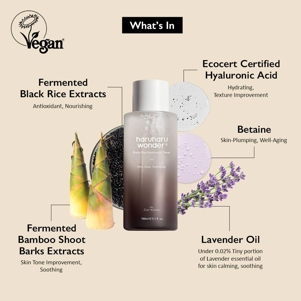 HaruHaru Wonder Black Rice Hyaluronic Toner First Essence 150ml