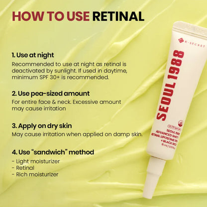 KSECRET SEOUL 1988 Advanced Shot: Retinal Liposome 12% + Black Rice 15ml