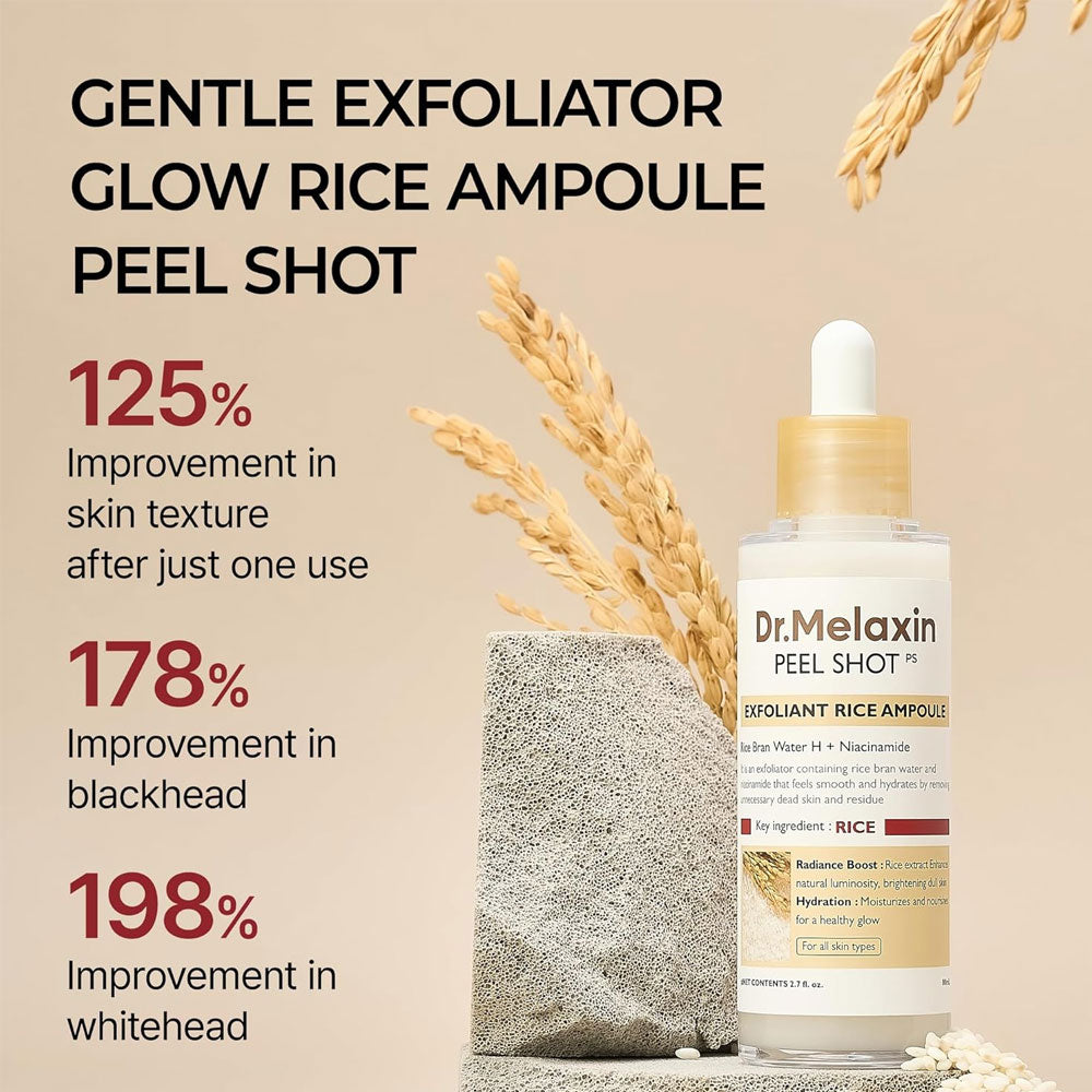 Dr.Melaxin Peel Shot Exfoliant White Rice Ampoule 80ml