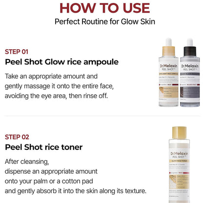 Dr.Melaxin Peel Shot Glow White Rice Toner 200ml