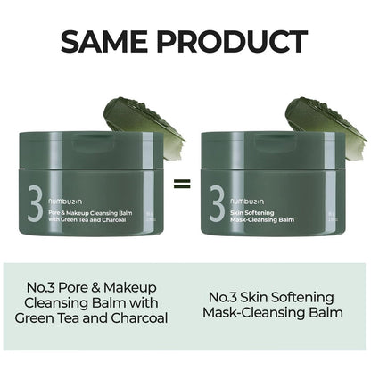 Numbuzin No.3 Pore & Makeup Cleansing Balm With Green Tea And Charcoal 85g