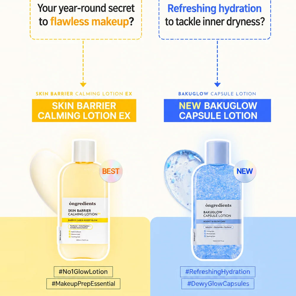 ongredients Bakuglow Capsule Lotion 150ml