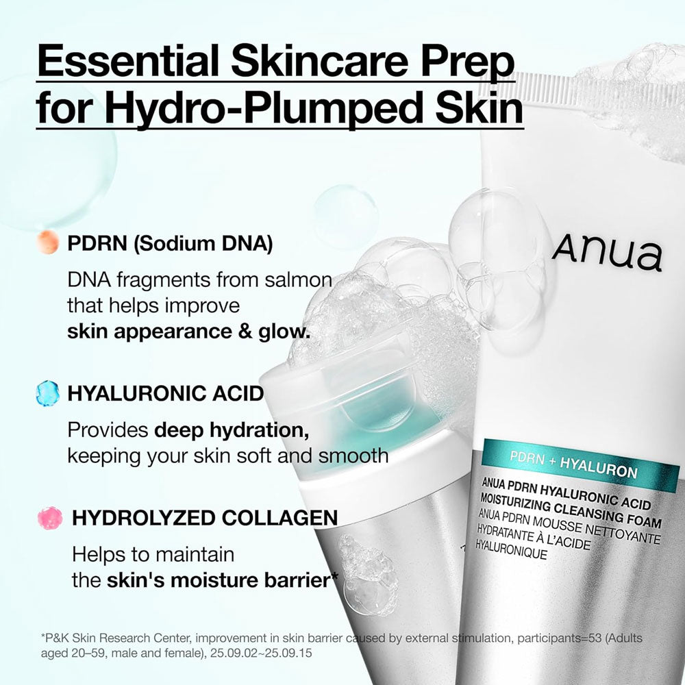 Anua PDRN Hyaluronic Acid Moisturizing Cleansing Foam 150ml