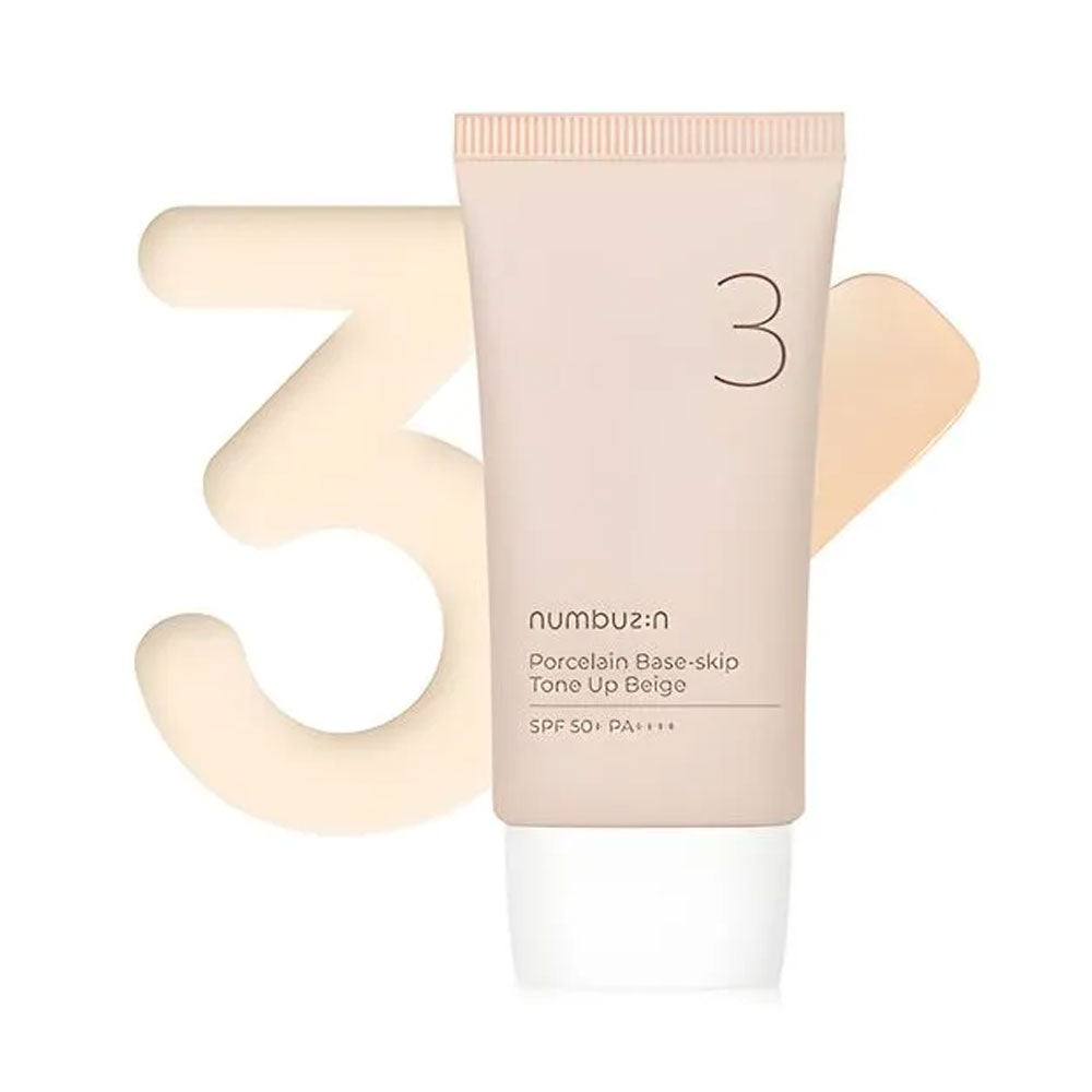 Numbuzin No.3 Porcelain Base-skip Tone Up Beige 50ml