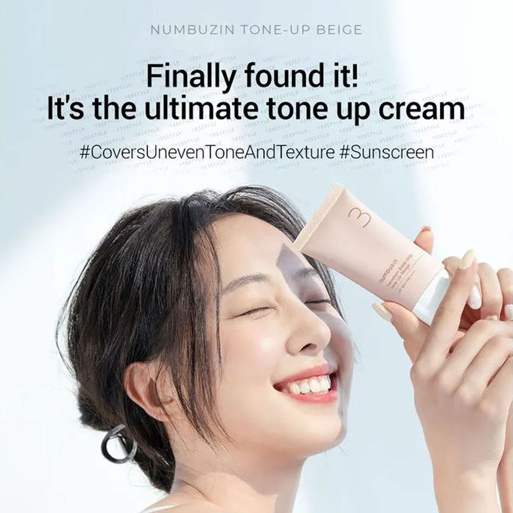 Numbuzin No.3 Porcelain Base-skip Tone Up Beige 50ml