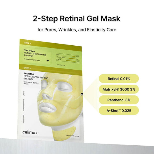 celimax The Vita-A Retinal Shot Tightening 2-Step Gel Mask (Single Sheet)