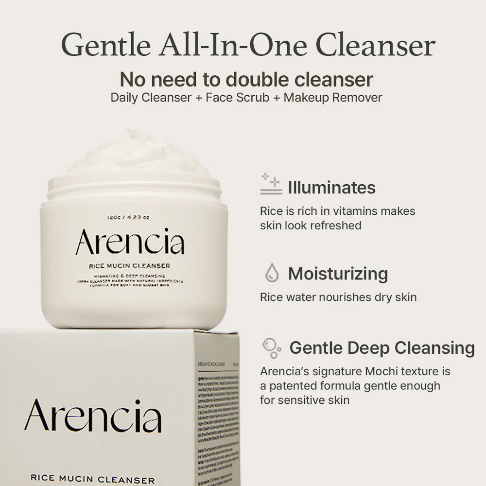 Arencia Rice Mucin Cleanser 120g