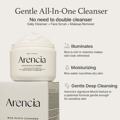 Arencia Rice Mucin Cleanser 120g