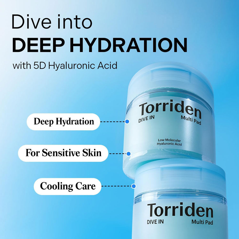 Torriden DIVE IN Low Molecule Hyaluronic Acid Multi Pad - 80 Pads