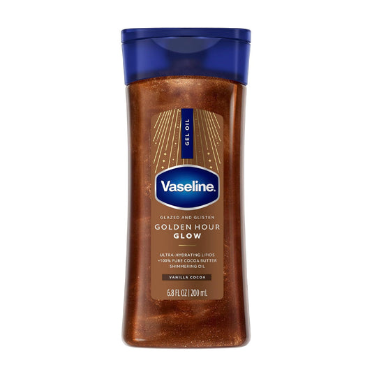 Vaseline Glazed and Glisten Golden Hour Body Glow Gel Oil 200ml