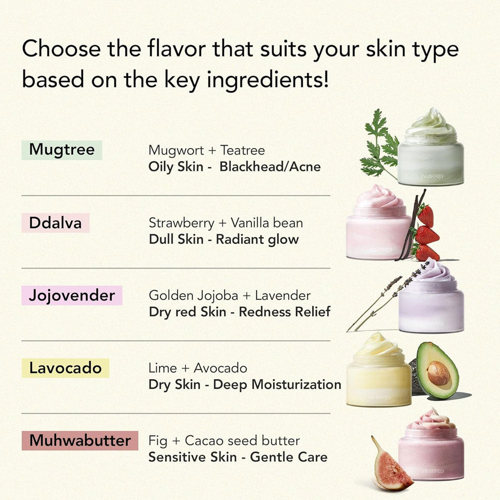 WHIPPED - Vegan Pack Cleanser Jumbo - 4 Types