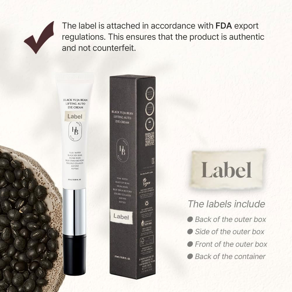HEVEBLUE Black Yuja Bean Lifting Auto Eye Cream